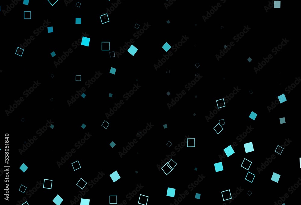 Fototapeta premium Dark BLUE vector template with square style.