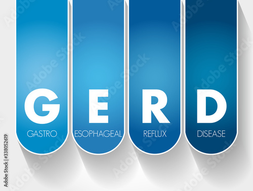GERD - Gastroesophageal Reflux Disease acronym, medical concept background