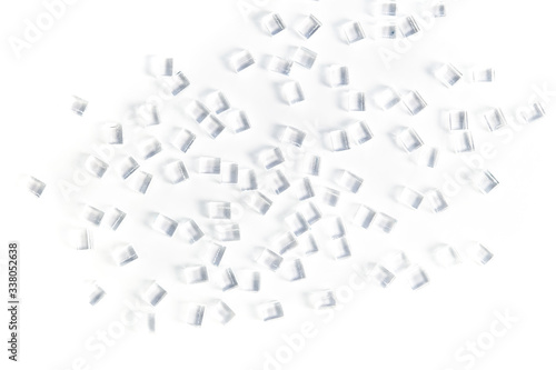 abstract plastic parallelepipedic shapes on a white background