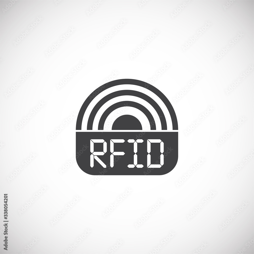 RFID related icon on background for graphic and web design. Creative illustration concept symbol for web or mobile app RFID related icon on background for graphic and web design. Creative illustration concept symbol for web or mobile app