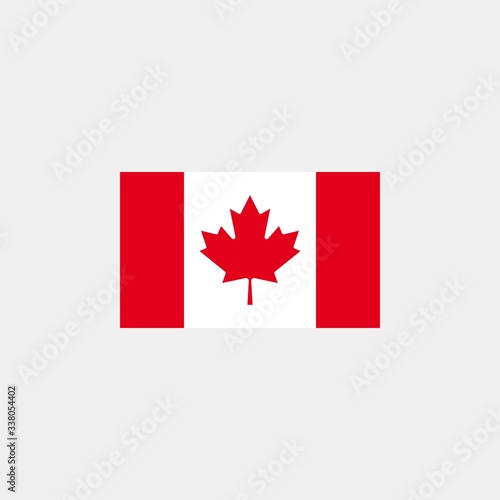 Canada flag. Vector illustration on gray background