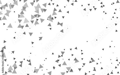 Light Silver, Gray vector template with crystals, triangles. Decorative design in abstract style with triangles. Modern template for your landing page. © Dmitry