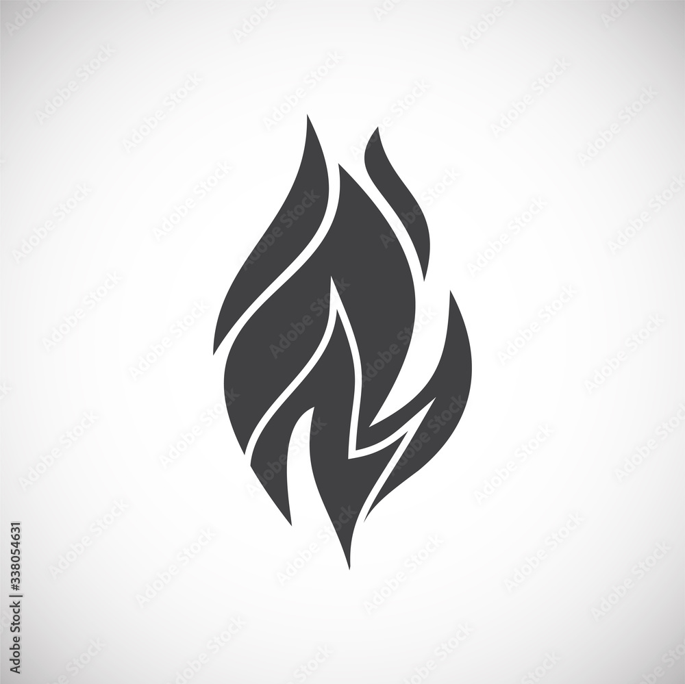 Fire related icon on background for graphic and web design. Creative illustration concept symbol for web or mobile app