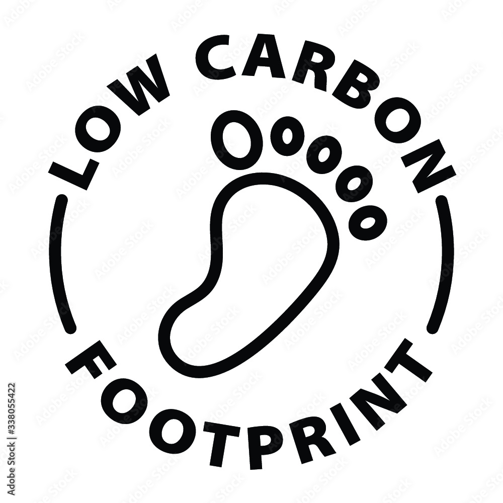 Obraz premium low carbon footprint icon