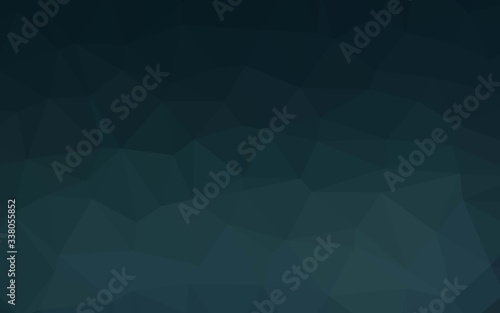 Dark BLUE vector polygon abstract backdrop. Modern geometrical abstract illustration with gradient. Textured pattern for background.