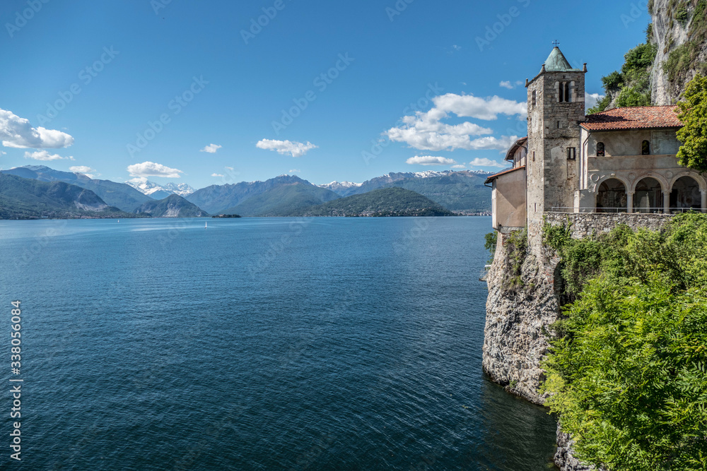 Landscape of the Lake Maggiore from Santa Caterina del Sasso