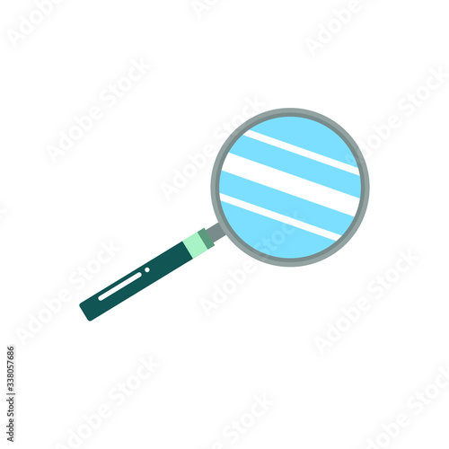 flat vector magnifying glass illustrator