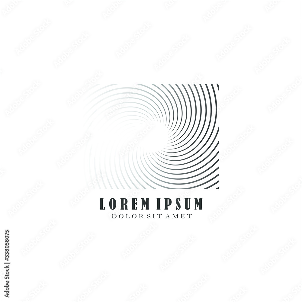 Naklejka premium creative fingerprint logo icon circle design template