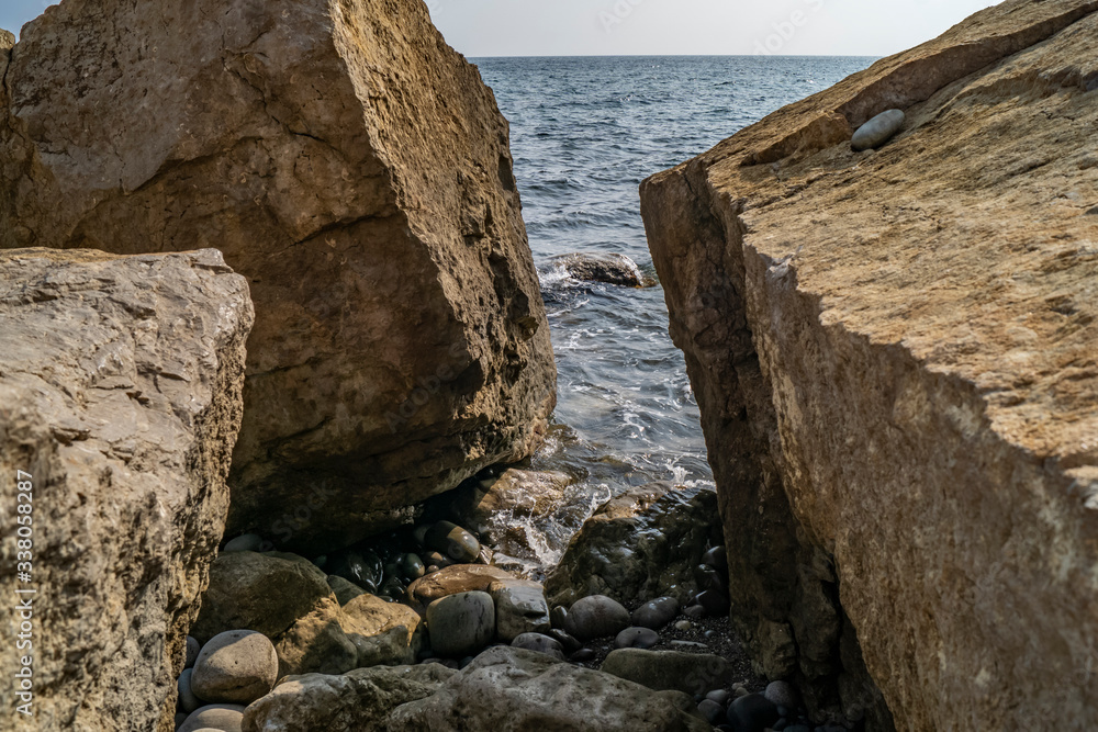 rocks and sea