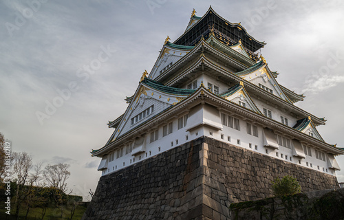 The magnificent and beautiful Osaka Castle visited during a trip to Japan.