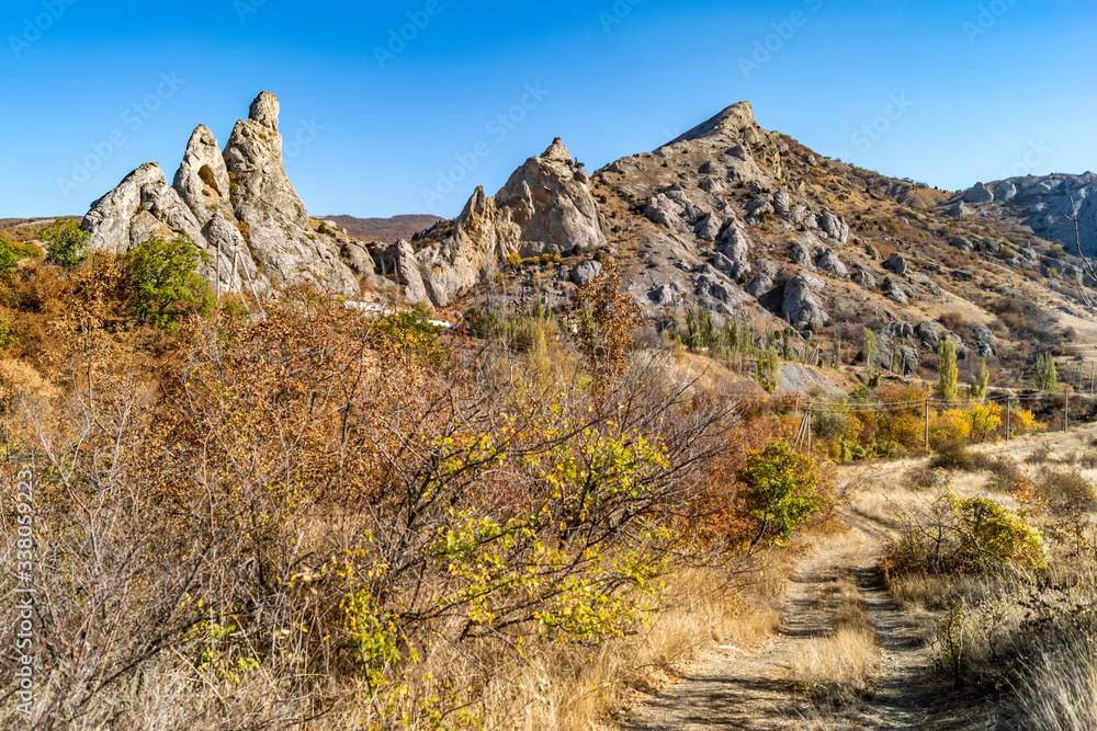 Panorama of the Crimean mountains.