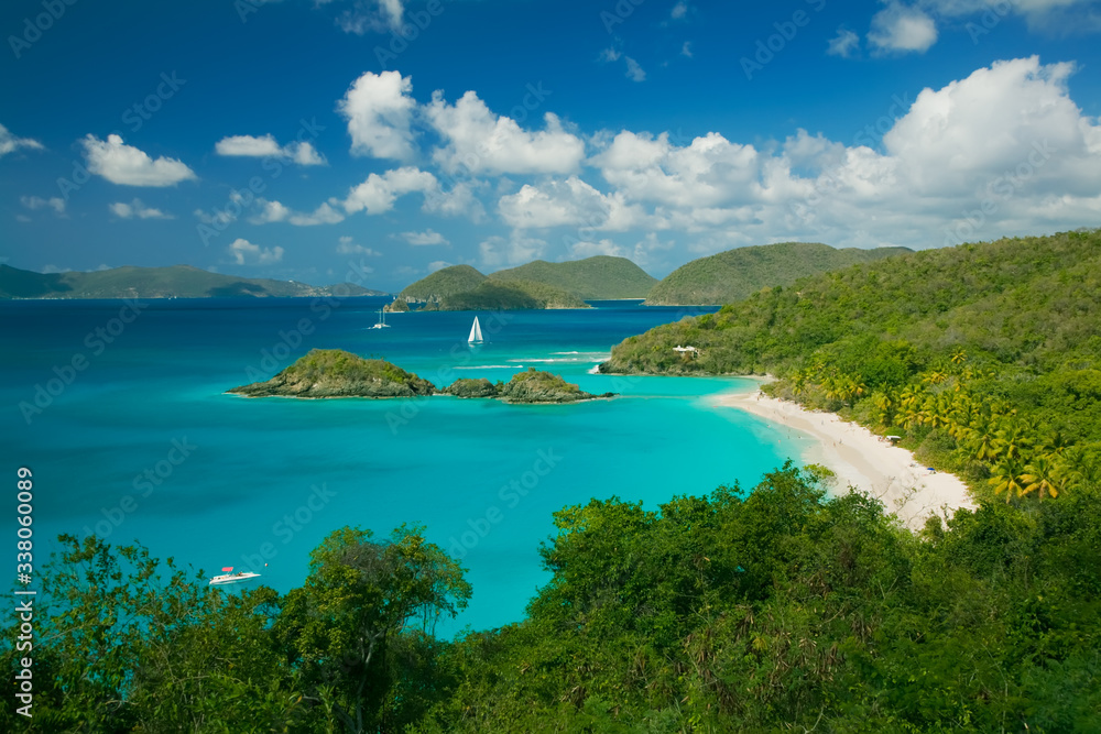Fotografia do Stock Trunk Bay Beach in the Virgin Islands National Park on the caribbean island