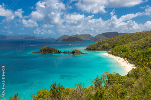 Trunk Bay Barch on the Caribbean Island of St John in the US Virgin Islands photo