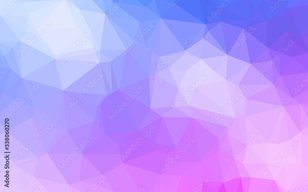 Obraz premium Light Pink, Blue vector shining triangular background. Colorful illustration in Origami style with gradient. Textured pattern for background.