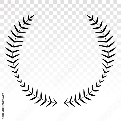 Laurel wreath - symbol of victory on a transparent background. photo