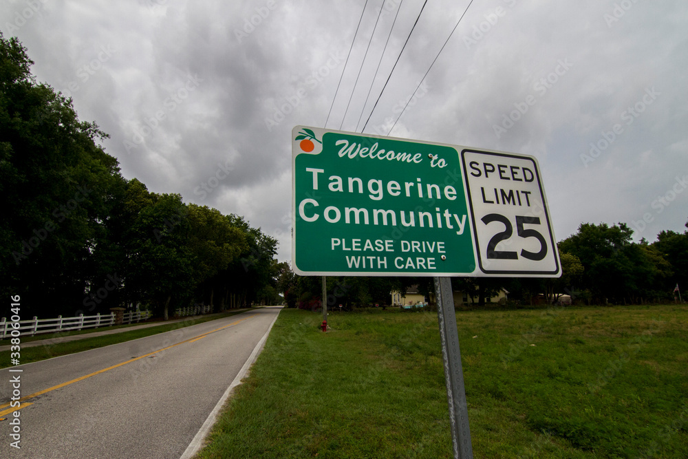 Welcome to Tangerine Florida Sign