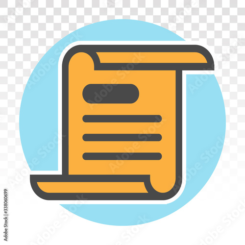 newspaper latest vector flat icon on a transparent background.