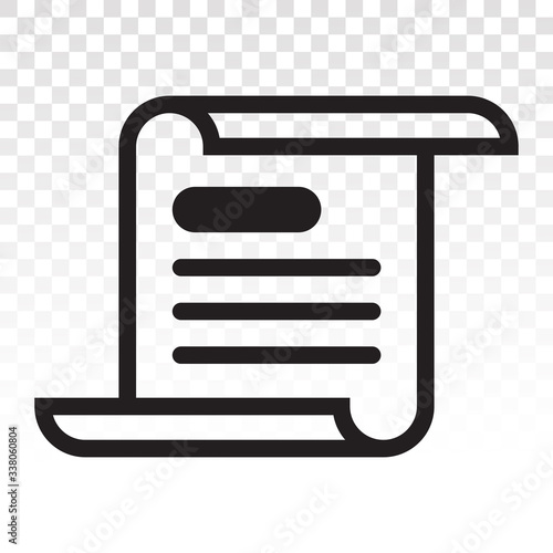 newspaper latest vector flat icon on a transparent background.