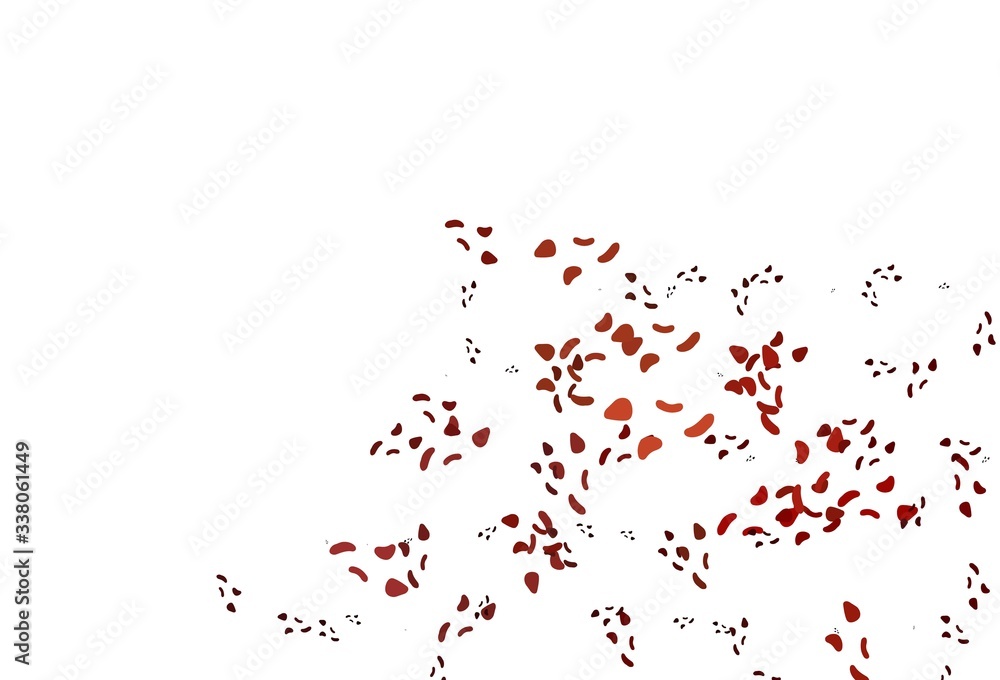 Obraz premium Light Red vector template with memphis shapes.