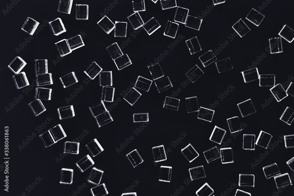 abstract plastic shapes on a black background abstract plastic shapes on a black background