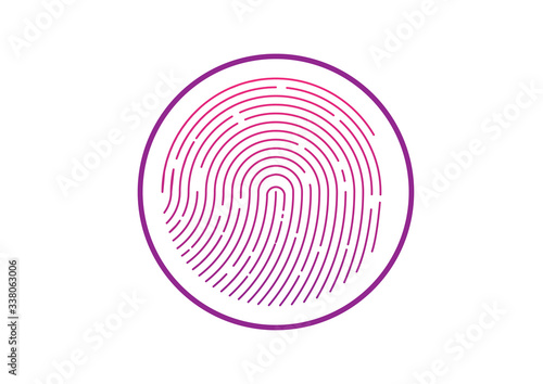 vector fingerprint icon