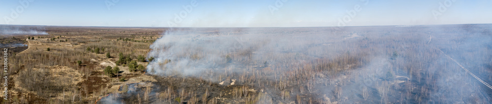 In Ukraine, forests and fields are burning.