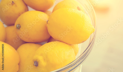 Fresh yellow lemons.