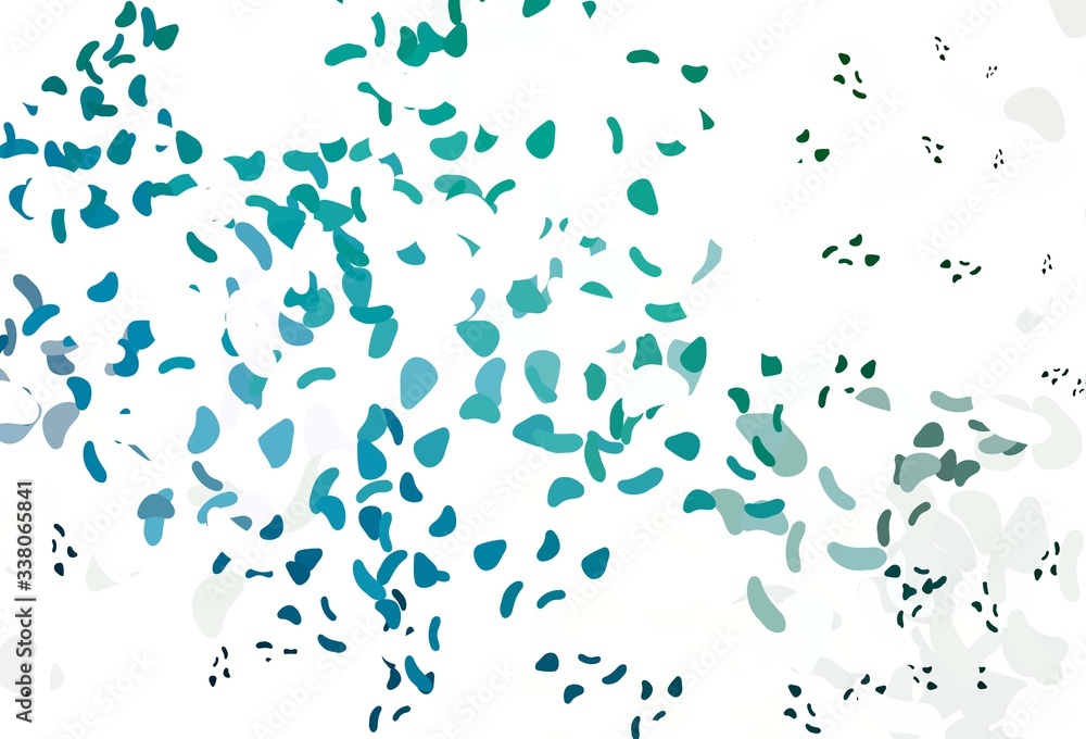 Light Blue, Green vector template with memphis shapes. Light Blue, Green vector template with memphis shapes.
