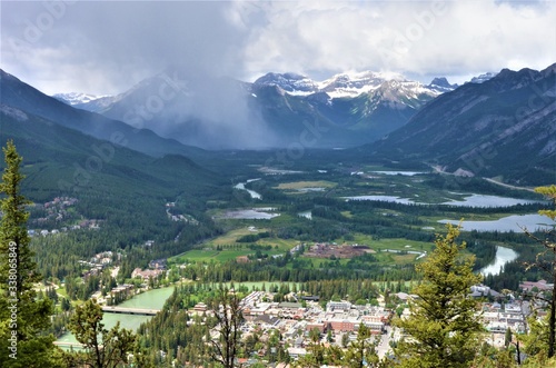 The beautiful and scenic view of Banff, Alberta when you are on top of the Tunnel Mountain.  © george