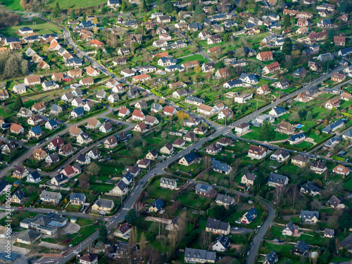 Wallpaper Mural vue aérienne de la ville de Houppeville en Seine Maritime en France Torontodigital.ca