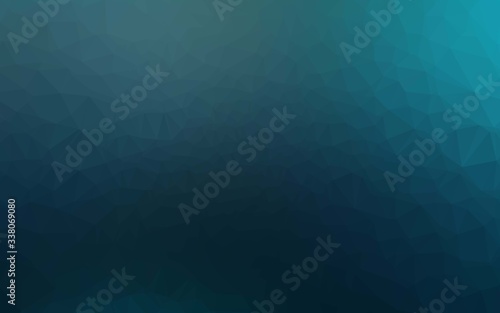 Dark BLUE vector polygon abstract layout. Modern geometrical abstract illustration with gradient. Brand new design for your business.