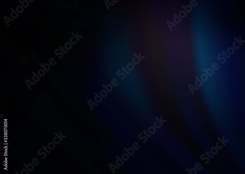 Dark BLUE vector template with bent ribbons. A vague circumflex abstract illustration with gradient. A new texture for your  ad, booklets, leaflets.