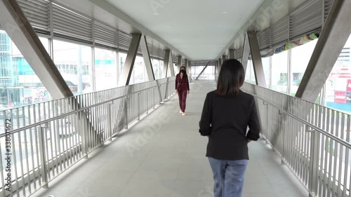 Wallpaper Mural Asian woman business in city of thailand,Wearing protection medical mask covid-19 or coronavirus from Infected person,corona protected Help protect For world stop virus warning,Social distancing Torontodigital.ca