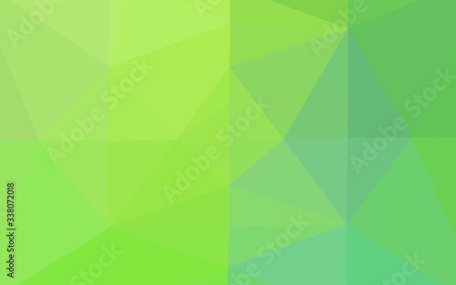 Light Blue, Green vector triangle mosaic texture. Brand new colorful illustration in with gradient. Template for a cell phone background.