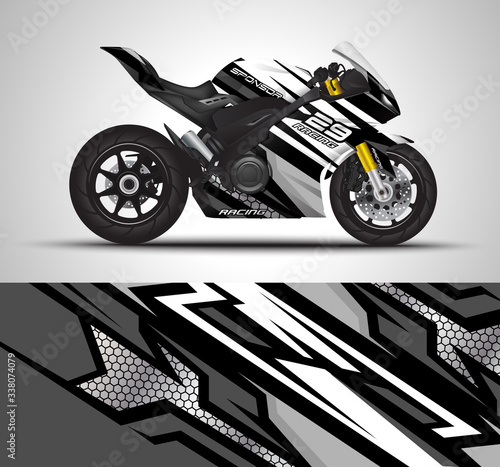 Motorcycle sportbikes wrap decal and vinyl sticker design.