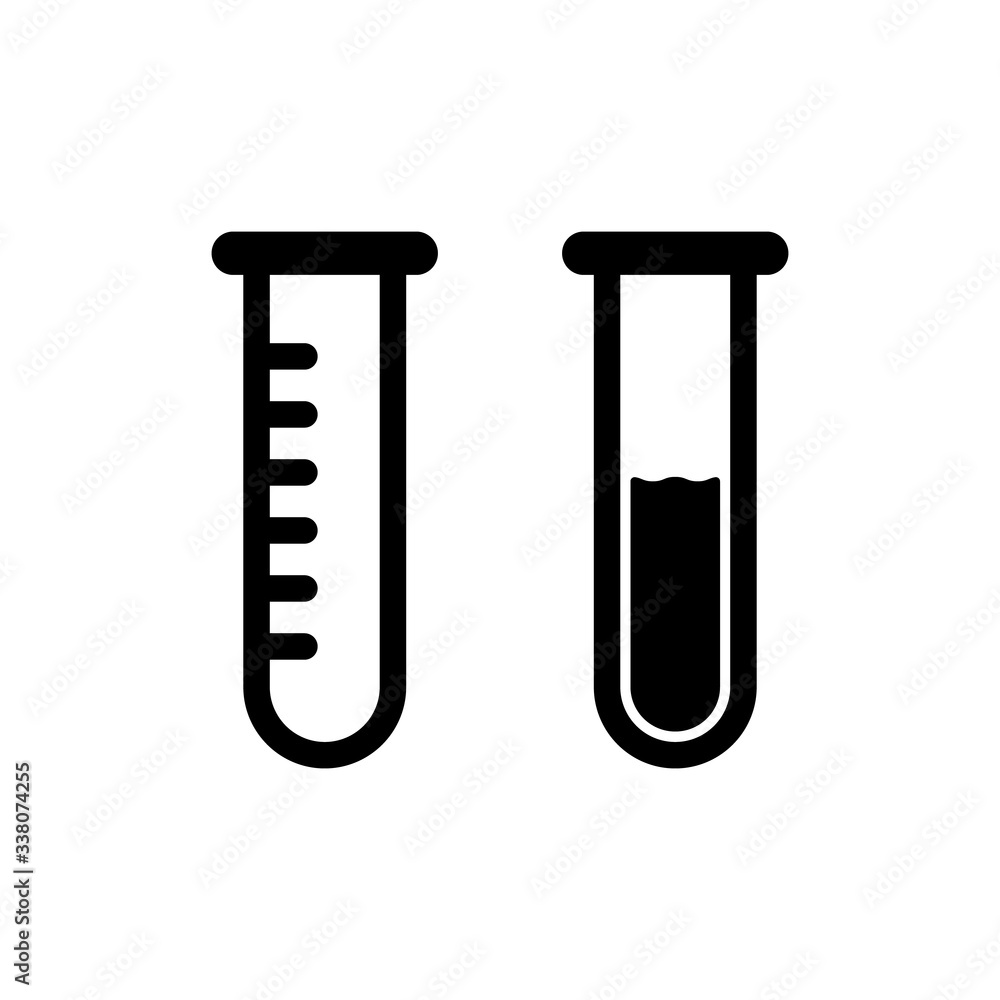 Laboratory equipment icon. Vector illustration test tube symbol on white background. Laboratory equipment icon. Vector illustration test tube symbol on white background.