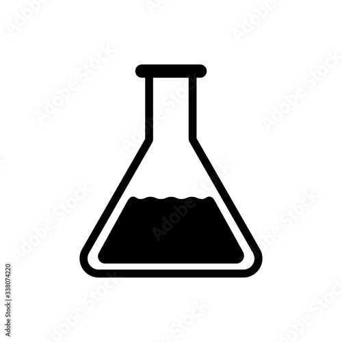 Laboratory equipment icon. Vector illustration test tube symbol on white background.