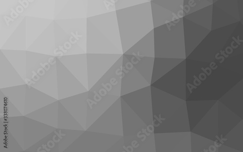 Fototapeta Naklejka Na Ścianę i Meble -  Light Silver, Gray vector low poly texture. An elegant bright illustration with gradient. Template for your brand book.