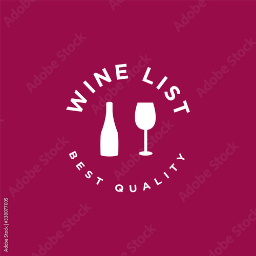 Wine and Bar Logo Design Vector