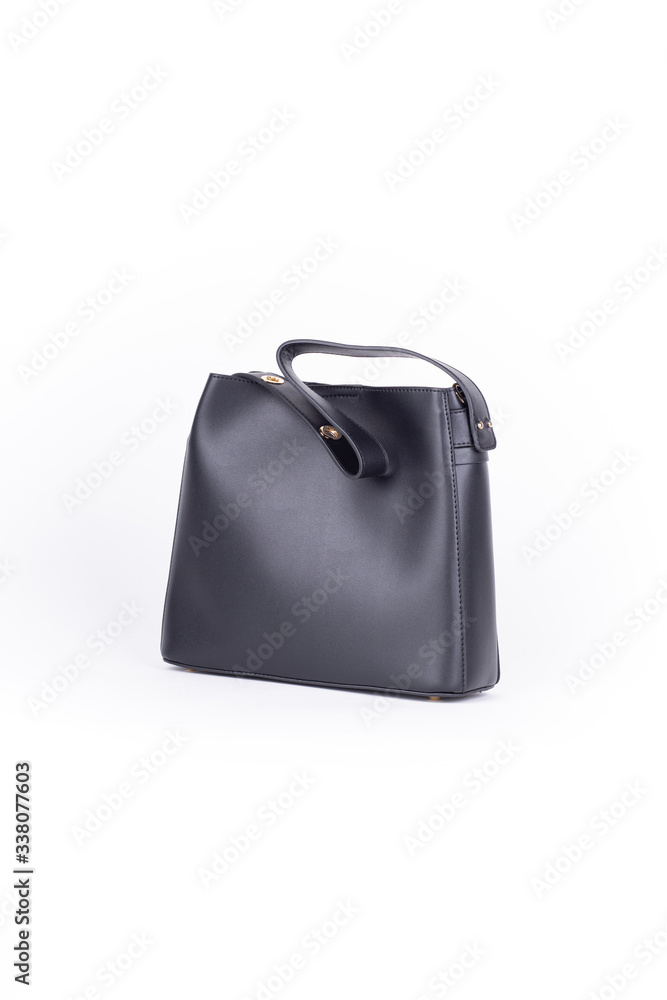 leather elegant women bag. Fashionable female handbag, isolated leather elegant women bag. Fashionable female handbag, isolated