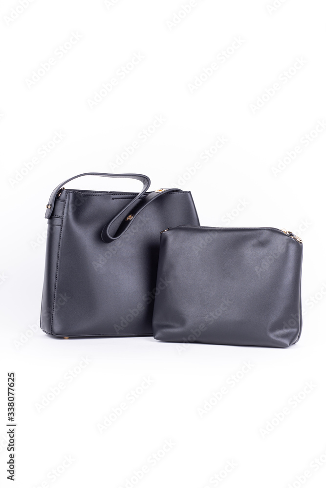 leather elegant women bag. Fashionable female handbag, isolated leather elegant women bag. Fashionable female handbag, isolated