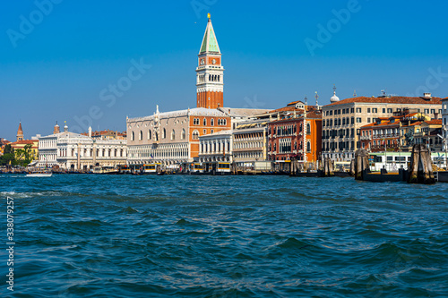 St Mark's Campanile- famous historical bell tower in Venice, Italy © Quang