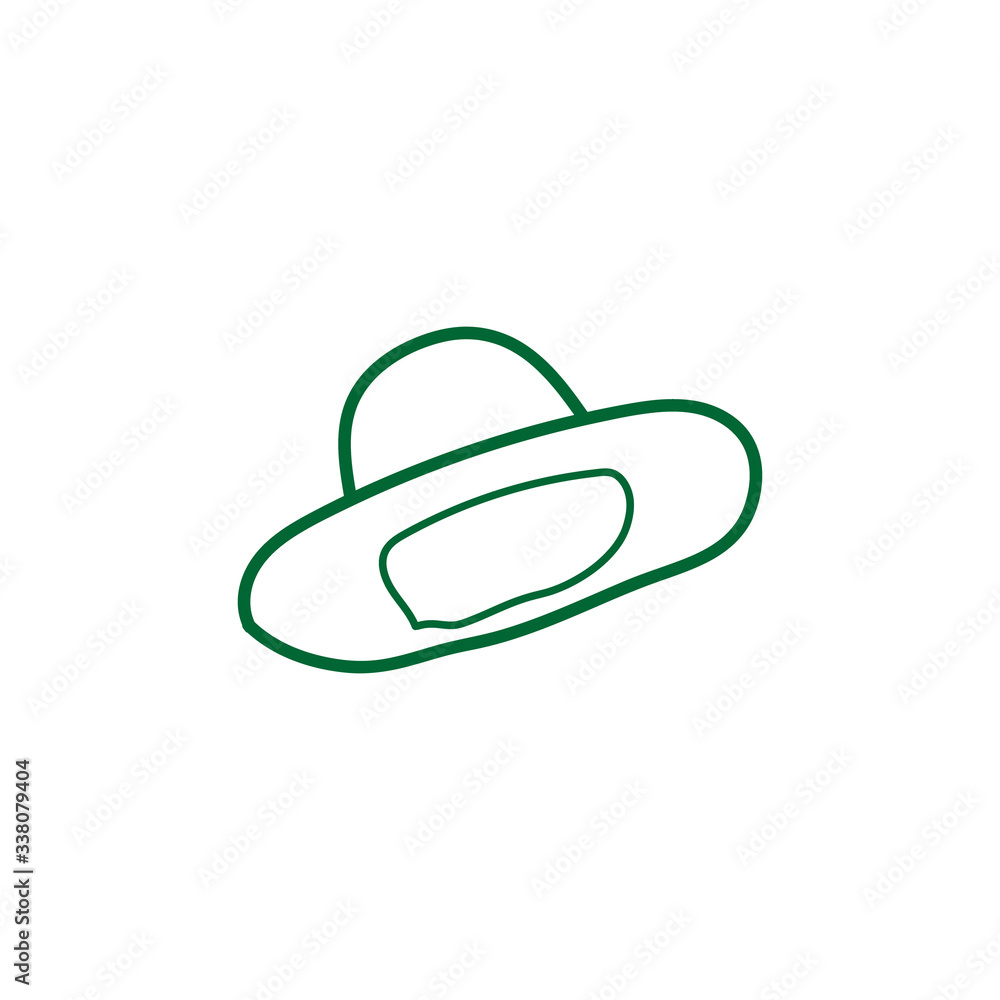 Illustration of brown cowboy hat on white background. Illustration of brown cowboy hat on white background.