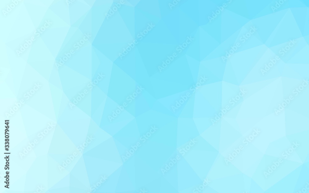 Light BLUE vector polygonal pattern. Geometric illustration in Origami style with gradient. Template for your brand book.