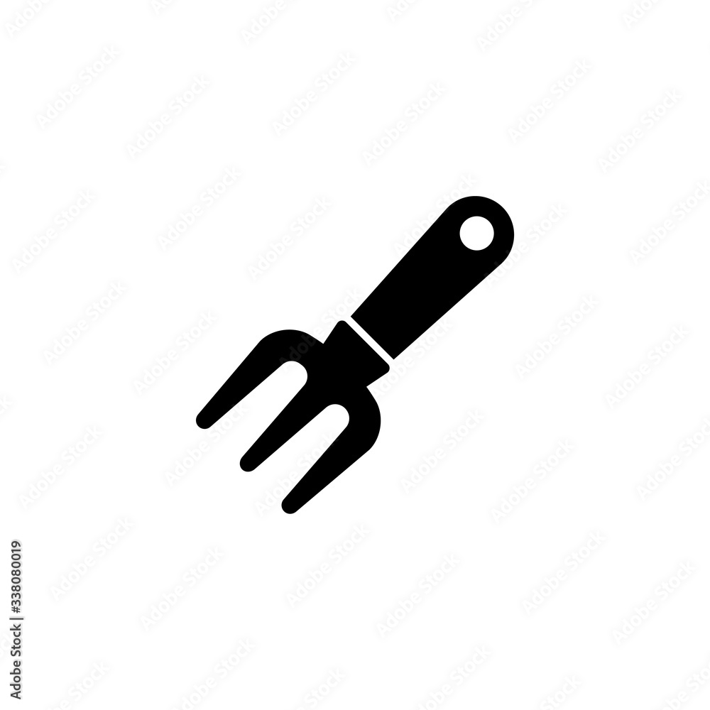 Gardening Pitchfork, Garden Fork Flat Vector Icon Gardening Pitchfork, Garden Fork Flat Vector Icon