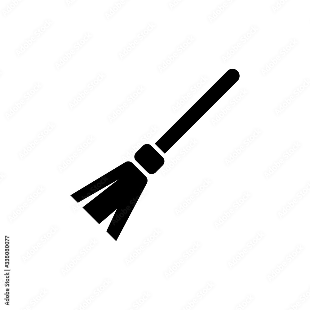 Broom, Cleaner Equipment Flat Vector Icon Broom, Cleaner Equipment Flat Vector Icon
