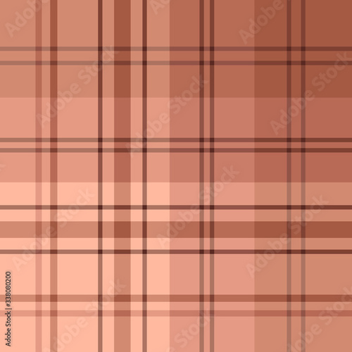 Seamless pattern in interesting cozy beige and warm brown colors for plaid, fabric, textile, clothes, tablecloth and other things. Vector image.