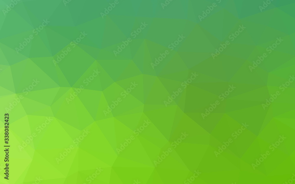 Obraz premium Light Green vector polygonal pattern. Modern geometrical abstract illustration with gradient. Brand new design for your business.