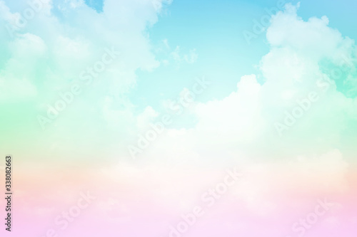 Pastel sky and cloud. Abstract colorful background.