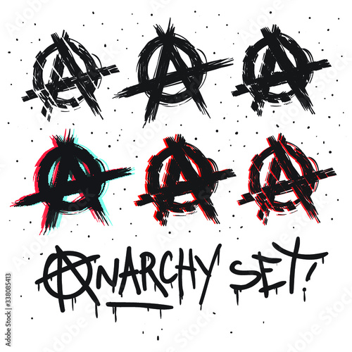 illustration with signs of anarchy